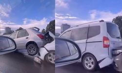 Ankara son dakika: Anadolu Bulvarı’nda zincirleme kaza, araçlar üst üste çıktı