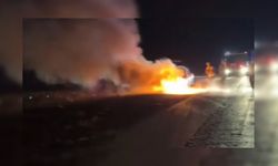 Elmadağ’da korkutucu olay: Seyir halindeki otomobil alev aldı!