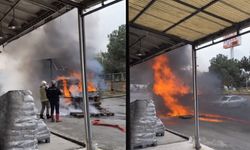 Ankara son dakika yangın: Alev alan kamyonet hareket etti