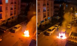 Ankara’da son dakika: Silah sesleri sonrası araç alev aldı