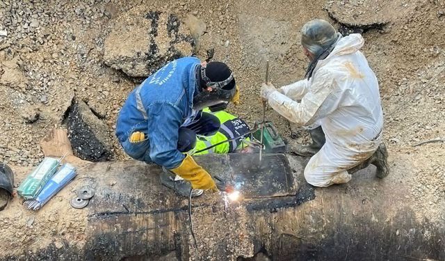 Ankara Yenimahalle'de gece başlayan çalışma tamamlandı: Su akışı normale döndü