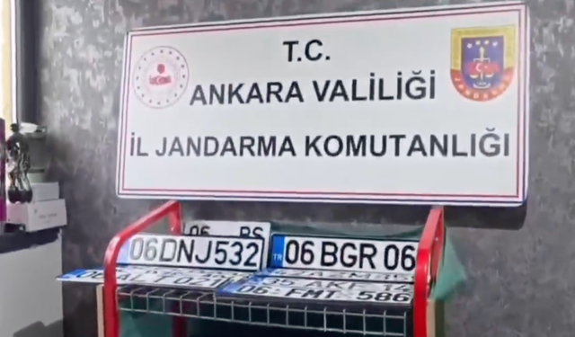 Ankara’da sahte plaka operasyonu: 2,45 milyon TL’lik malzeme ele geçirildi