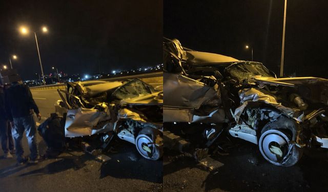 Ankara Gölbaşı’nda korkutan kaza: Otomobil tıra çarptı