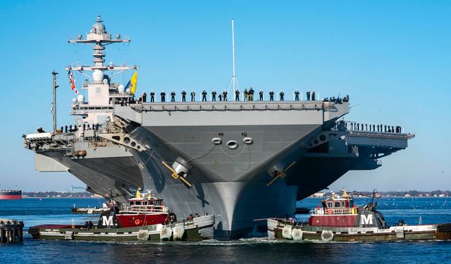 USS Gerald R. Ford Suda Üssü’nde: Yangın ve sabotaj iddiaları gündemde