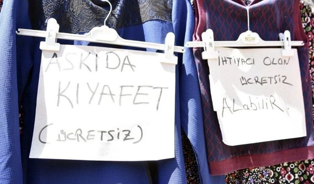 Ankara'da ekmekten sonra askıda kıyafet ve ayakkabı dönemi başladı!
