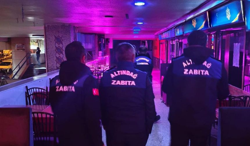 Ankara'da eğlence mekanlarına denetim: Zabıta Ulus'ta sahaya indi