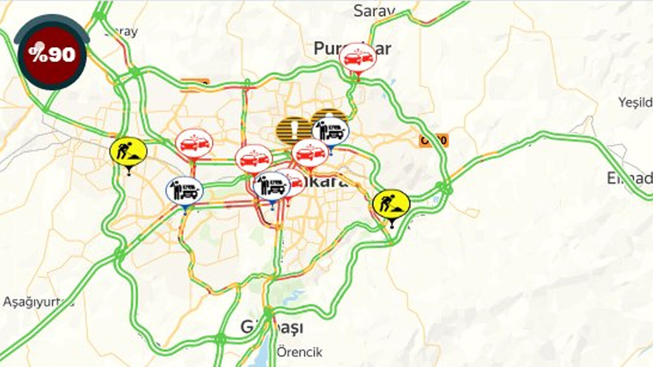 Ankara 23 Ocak Trafik