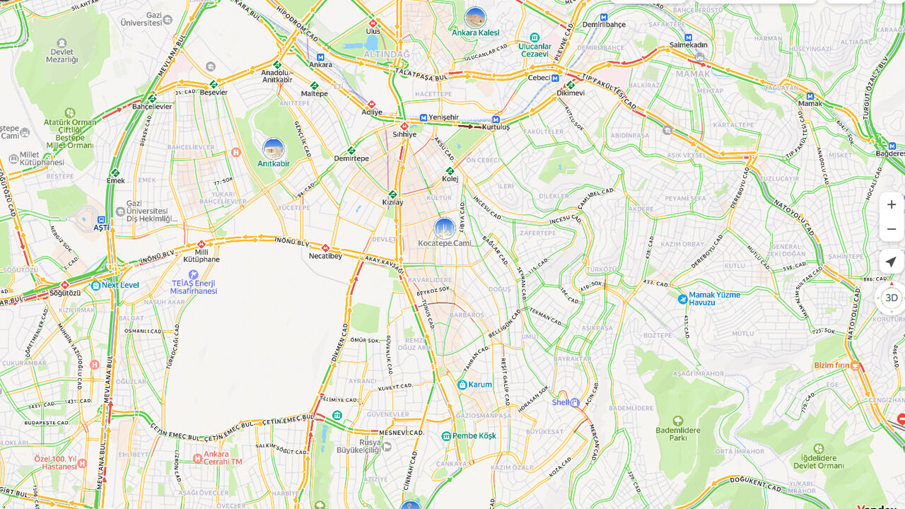 Ankara 25 Şubat Trafik