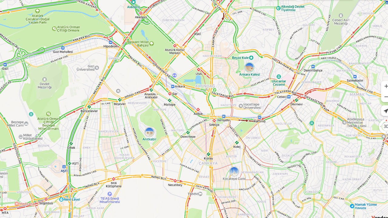 Ankara 2 Mart Trafik Durumu