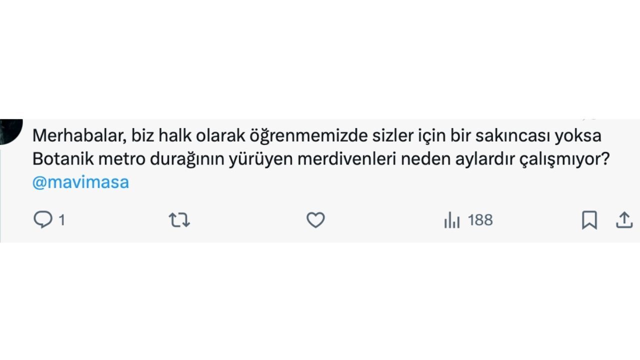 Botanik Metroda Aylardır Çalışmayan Merdiven Için Açıklama! Haber Içi