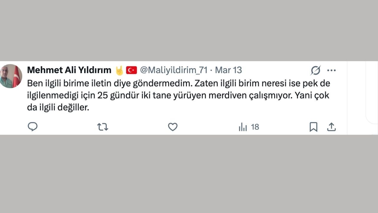 Ankara'da yürüyen merdiven çilesi bitmiyor: Şimdi Şehitler'de!