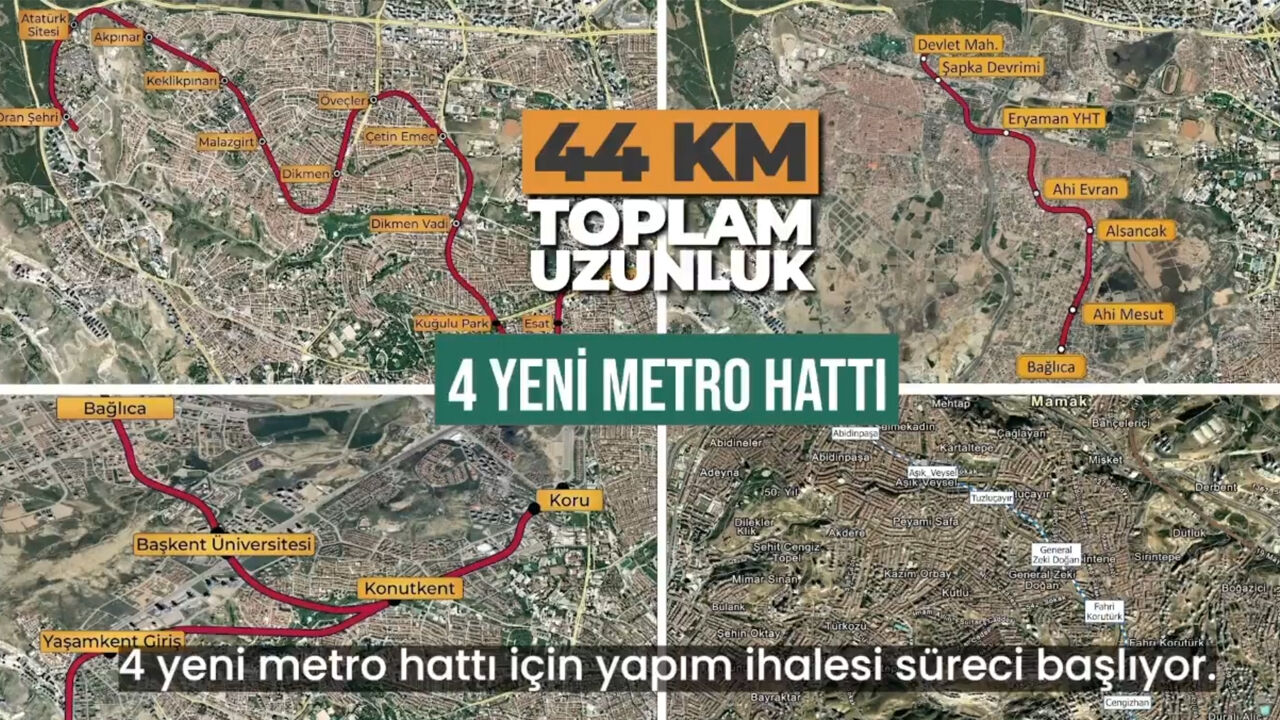 Ankara 4 Metro Hatti Yeni̇